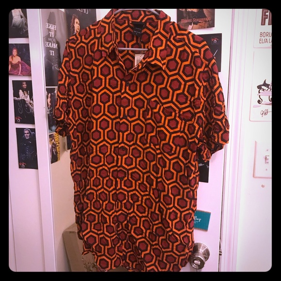 Hot Topic Shirts The Shining Overlook Hotel Carpet Button Up Nwt Poshmark